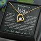 Wife Necklace Gift from Husband Message Card Box