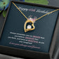 48th Birthday Gift for Her – Heart Necklace with Sentimental Message Card