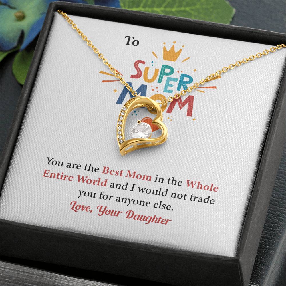 To Super Mom Thoughtful Gift For A Loving Mom Elegant Jewelry Sentimental Pendant Beautiful Necklace For A Special Connection Loving Pendant Special Necklace Thank You Pendant For A Super Mom Sentimental Jewelry