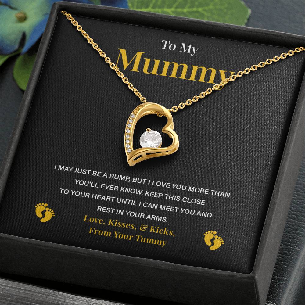 Pregnancy Necklace for Mummy – Gift from Bump with Love Note Card