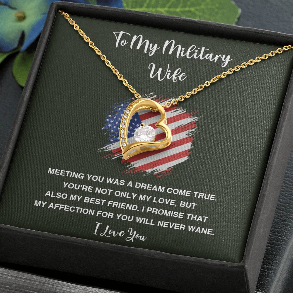 Love Gift for Military Wife – Romantic Card Inside