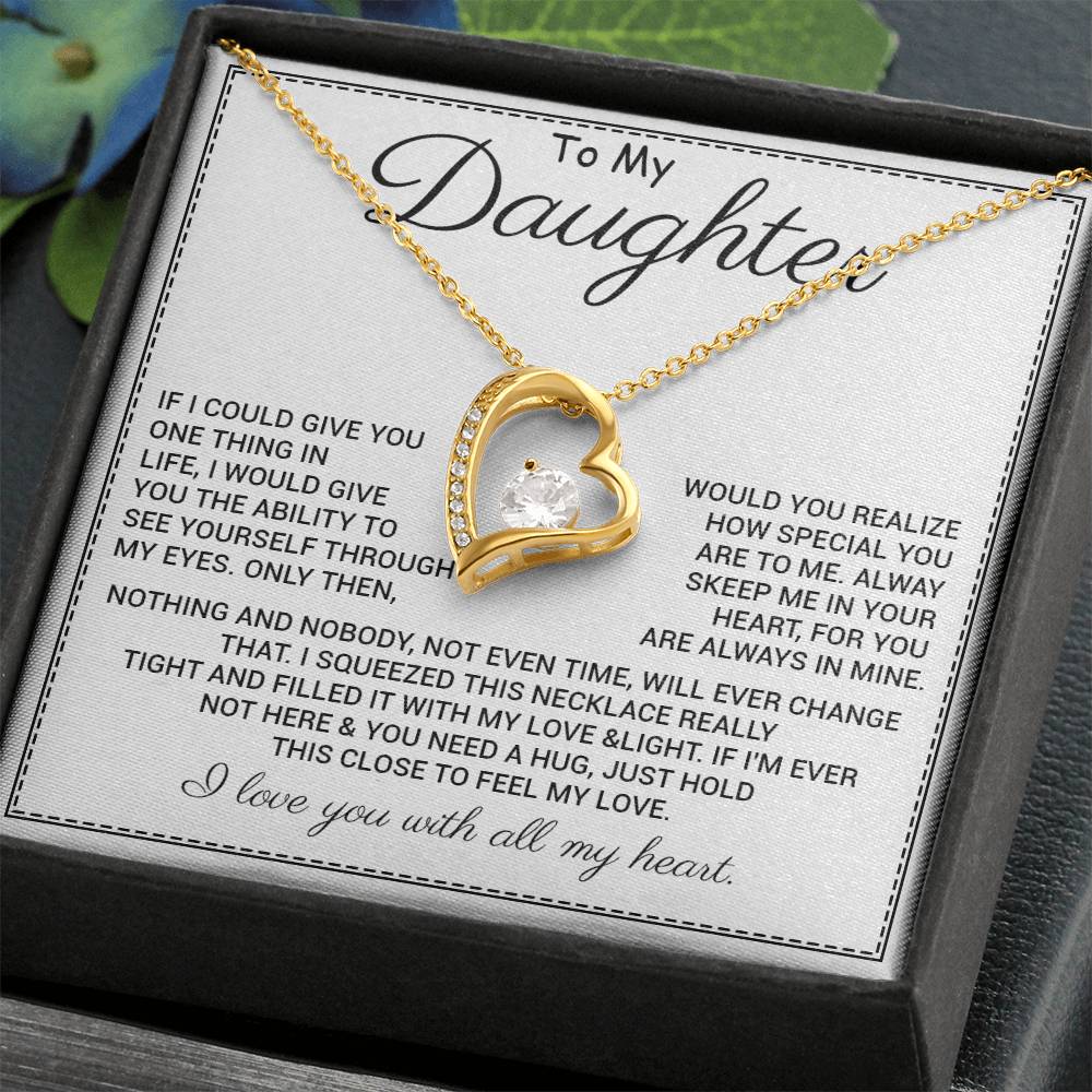 Heart Necklace for Daughter from Parent – Feel My Love