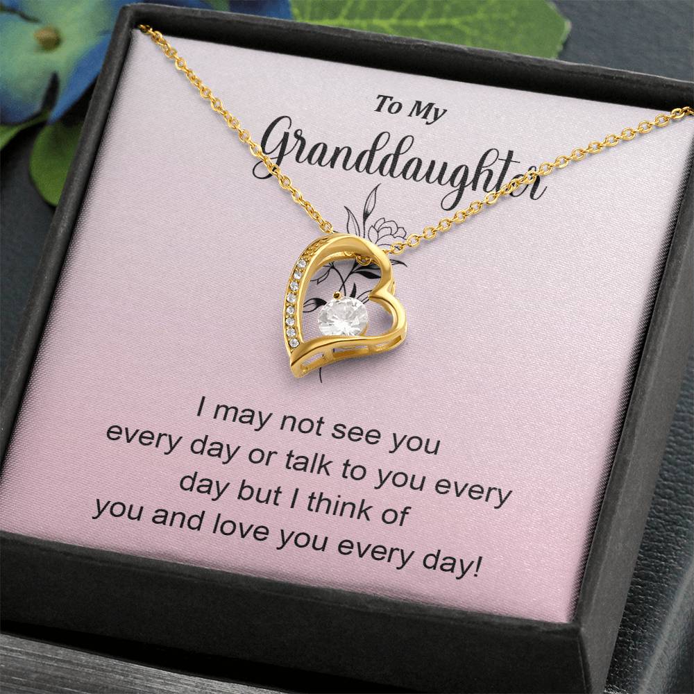 To My Granddaughter Necklace – Love You Every Day Gift Box