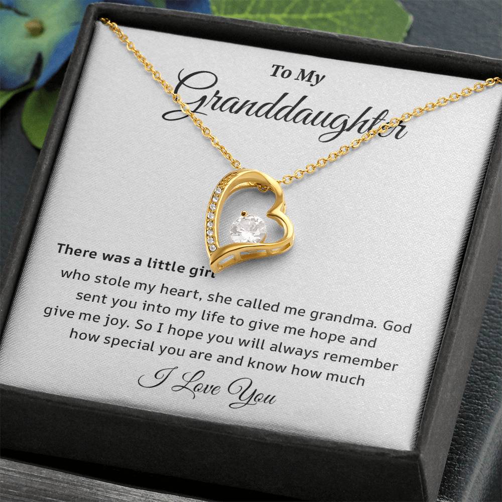 Granddaughter Necklace Gift from Grandma – Message Card Box
