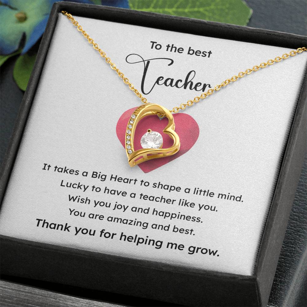 To The Best Teacher Best Teacher Gift Teacher Appreciation Necklace Lucky To Have You Necklace Unique Gift For A Great Teacher Emotional Connection Necklace Supportive Gift For Teachers You Are The Best Necklace