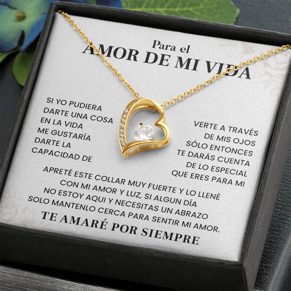 Collar Para El Amor De Mi Vida Mensaje De Amor Eterno Abrazo Cercano Con Amor Collar Con Dedicatoria De Amor Regalo Especial Para Mi Pareja Joyería De Amor Y Luz Para Ella Detalle De Amor Y Luz Eterna Regalo De Amor Verdadero Collar Con Frase Para