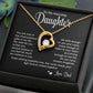 Daughter Necklace Gift from Dad with Message Card