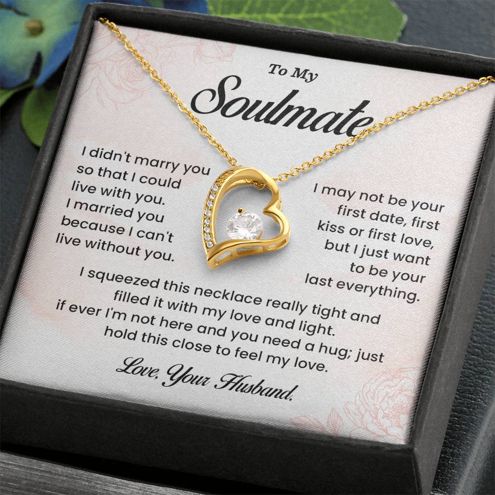 Soulmate Necklace Gift from Husband – Message Card Box