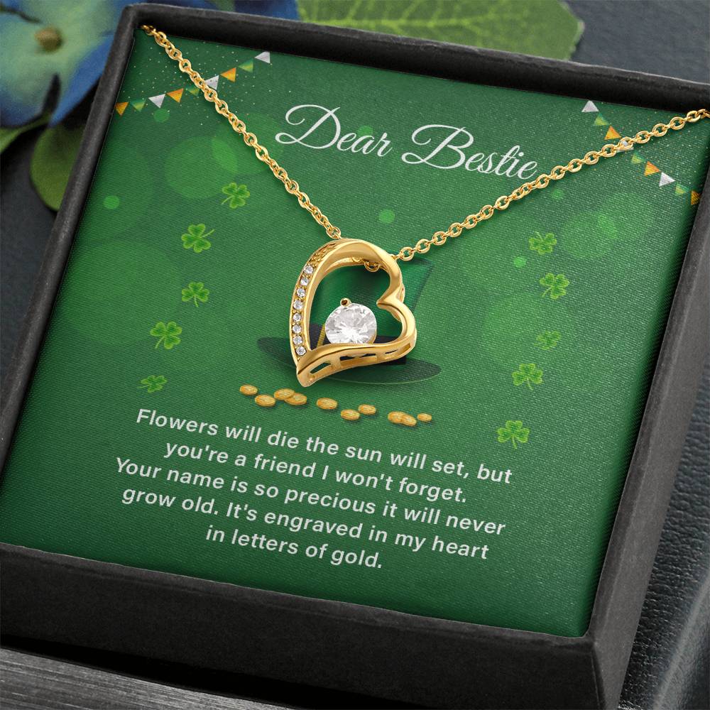 Dear Bestie, Friends Forever Keepsake Timeless Bonds Of Friendship Heartfelt Sentiments For Friends Golden Memories Jewelry Celebrate Our Connection Friendship Appreciation Gift Best Friend Love Necklace Gift From Brother, Sister