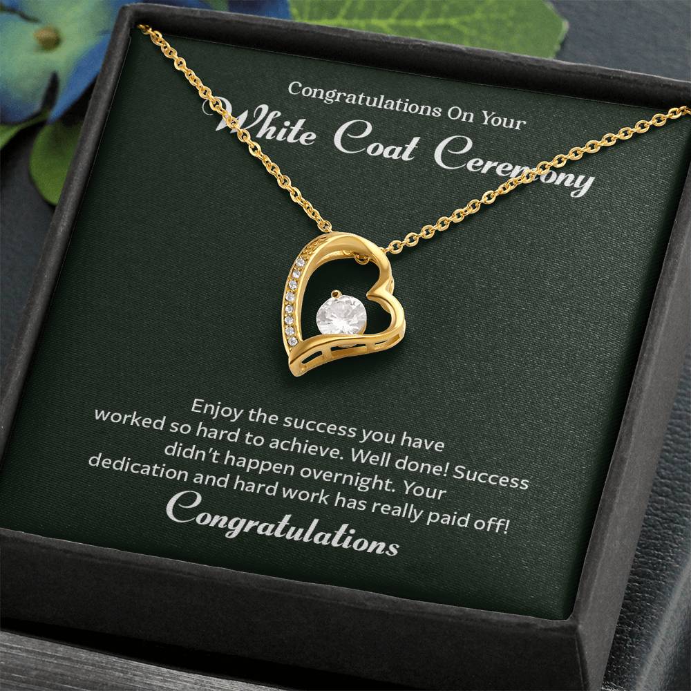 Congratulations On Your White Coat Ceremony Congratulations Necklace Inspirational Jewelry Gift Meaningful Gift For Graduates Proud Of Your Journey Necklace Celebrate Your Success Necklace Emotional Connection Necklace Jewelry For Inspiring Confidence