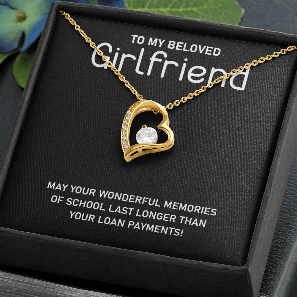 Girlfriend Graduation Gift Funny Necklace Card