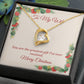 Christmas Heart Necklace Gift for Wife Message Card Included
