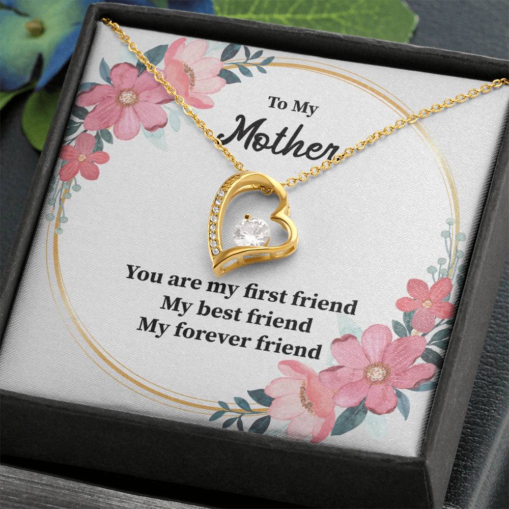 Mother Necklace Gift – First & Forever Friend Card