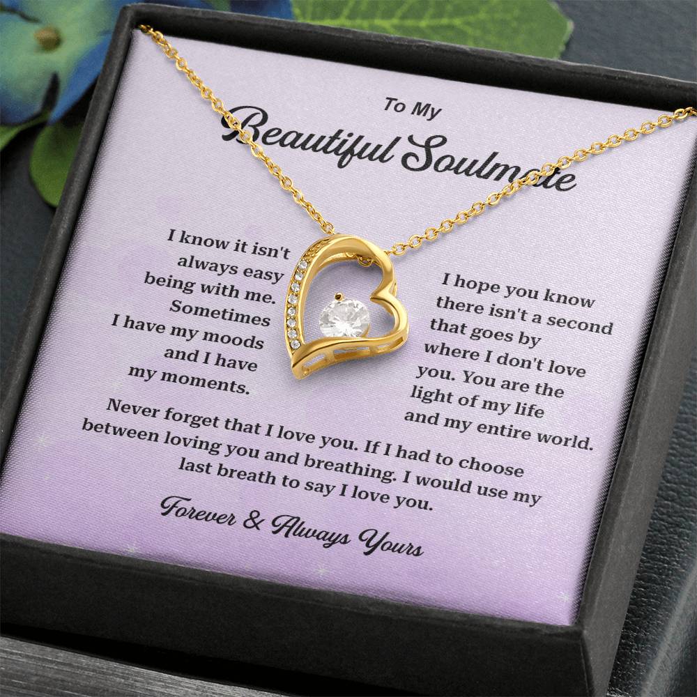 Beautiful Soulmate Necklace Gift – Message Card Box