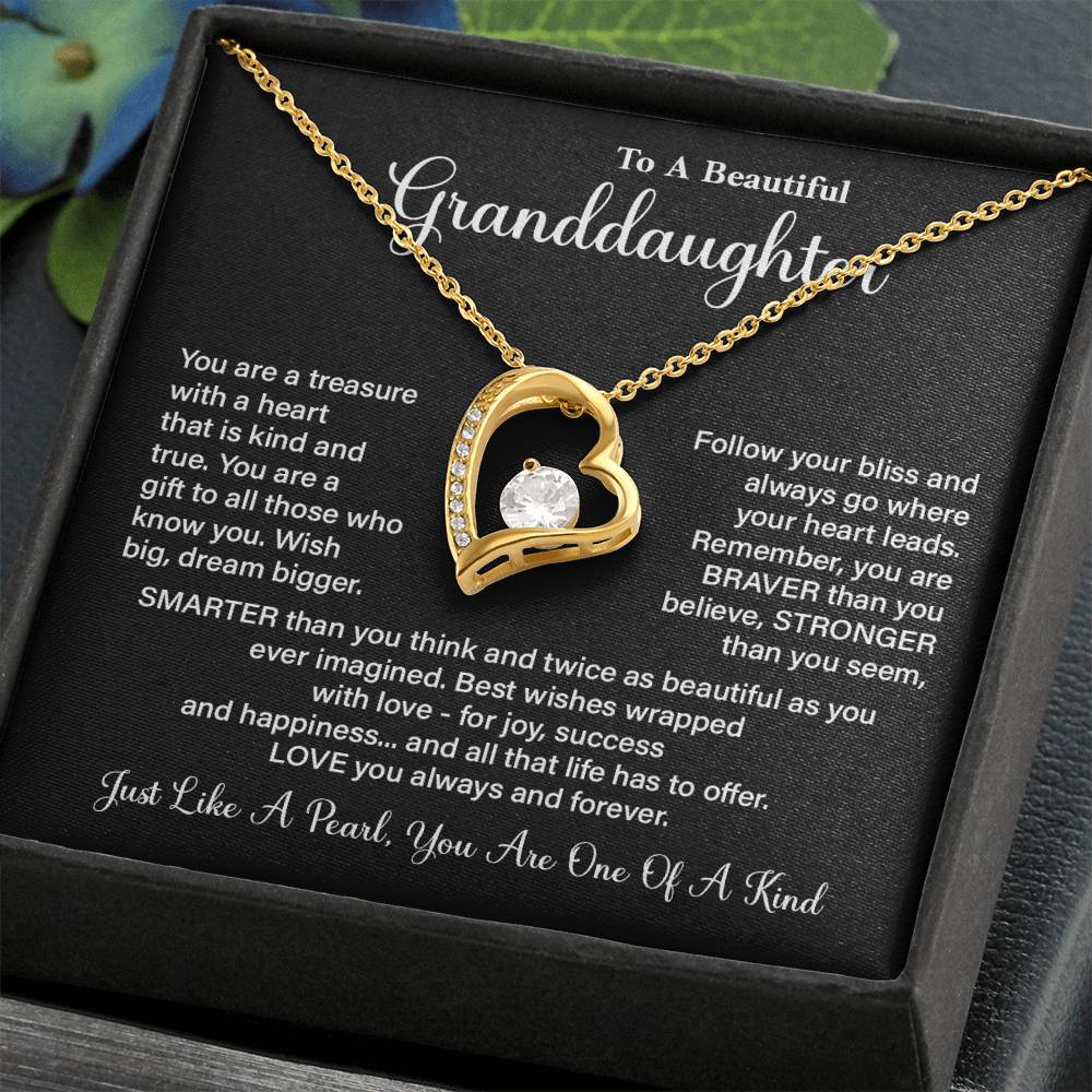 Granddaughter Necklace Gift – One of a Kind Heartfelt Message
