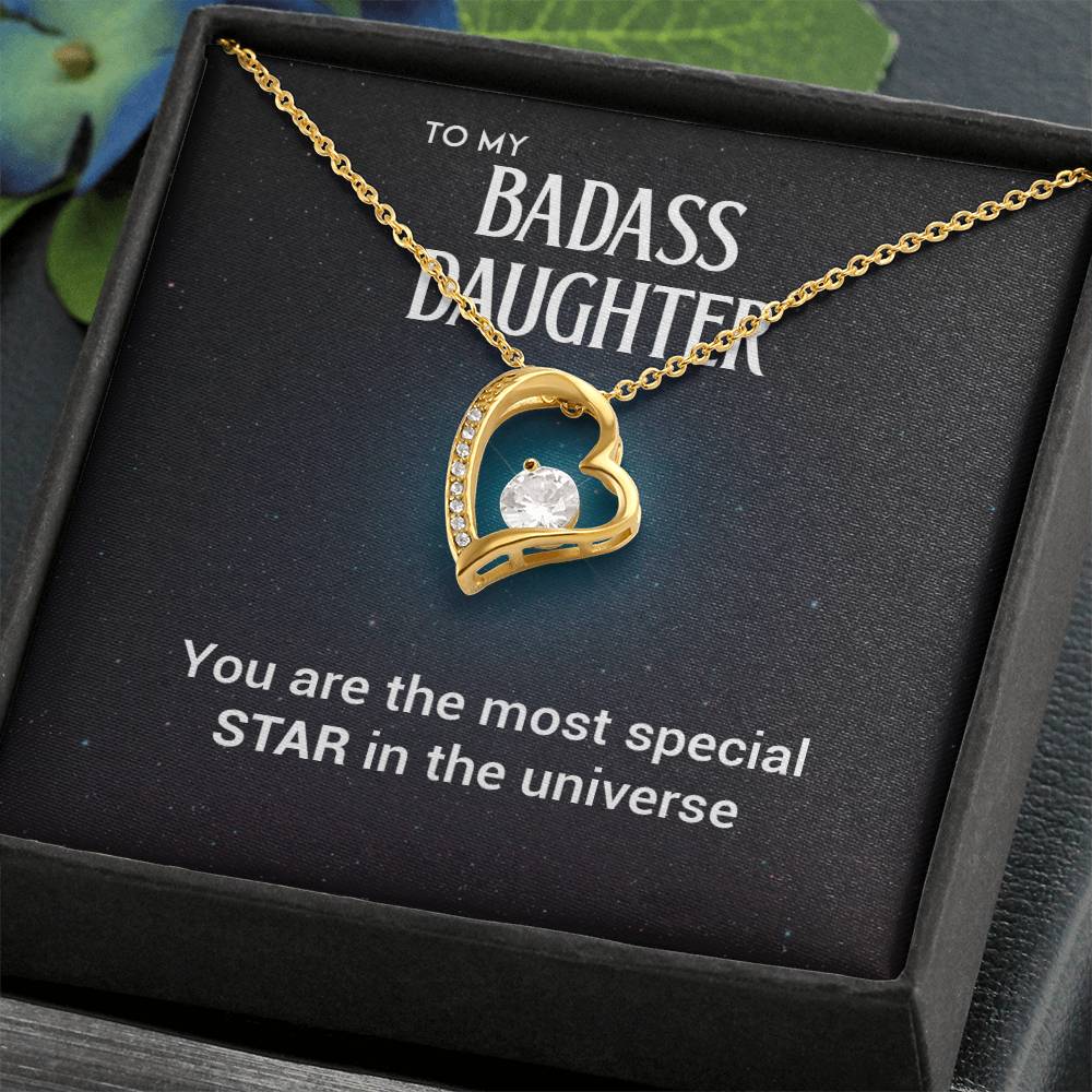 To My Badass Daughter Necklace – Star in the Universe Gift