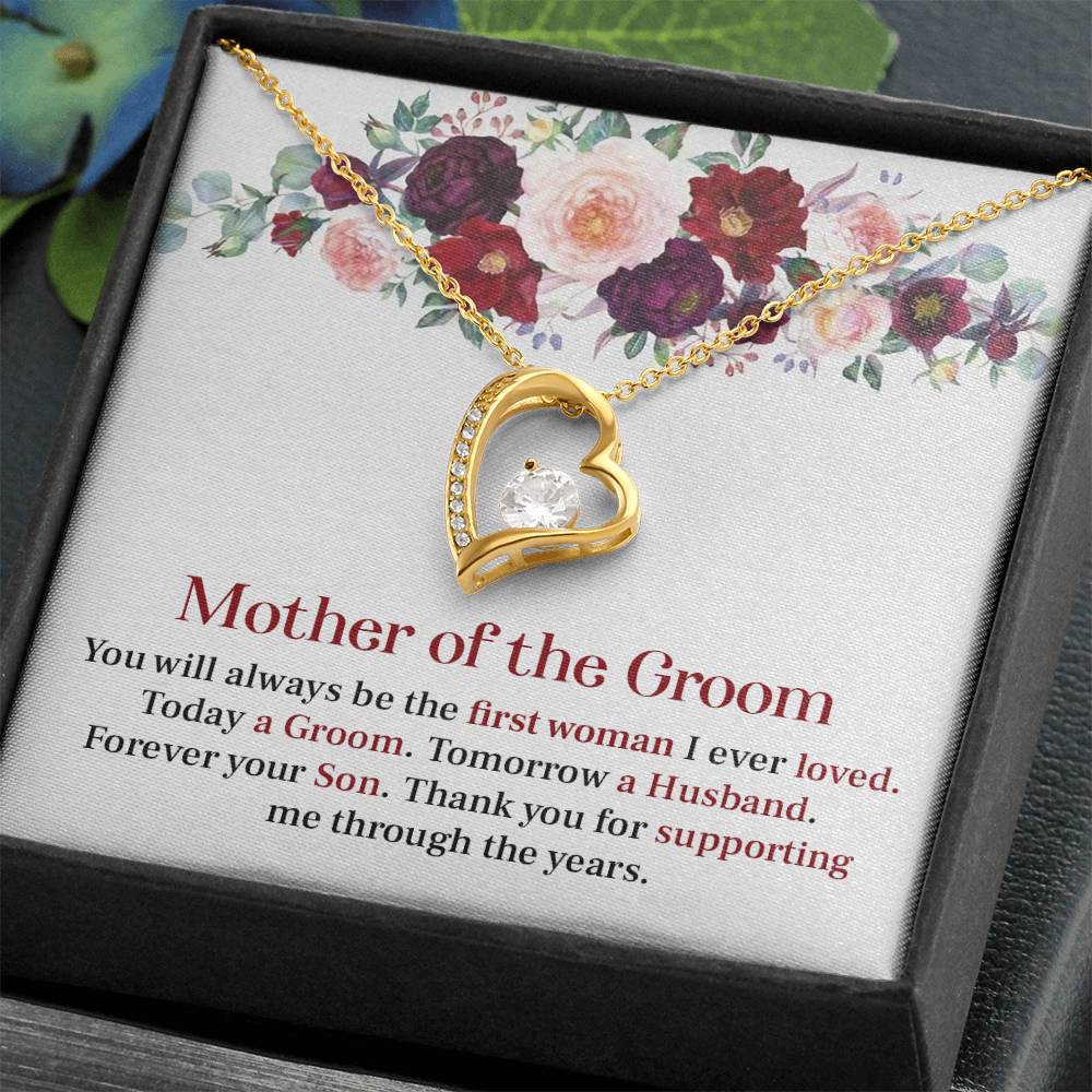 Mother of Groom Gift Necklace with Message Card