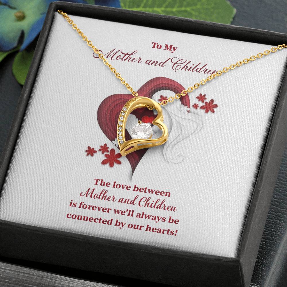 Mother and Children Necklace – Heart Connection Gift