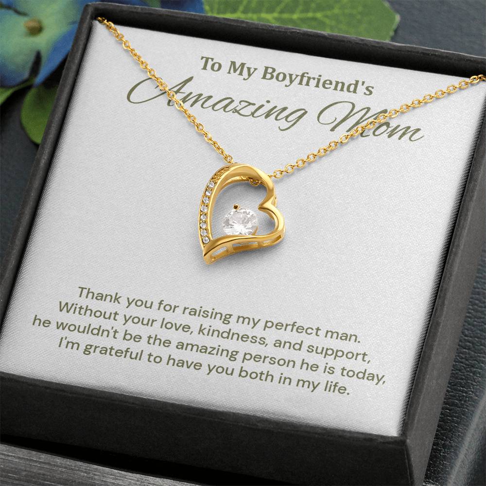 Boyfriend’s Mom Necklace Gift Message Card & Box