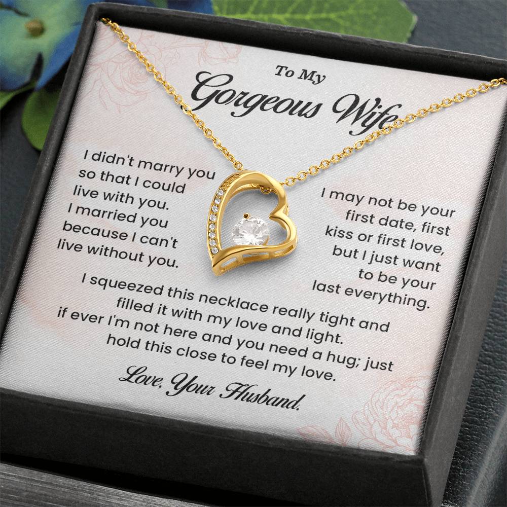 Gorgeous Wife Necklace Gift – Message Card Box