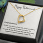 Retirement Necklace Gift for Women with Message Box