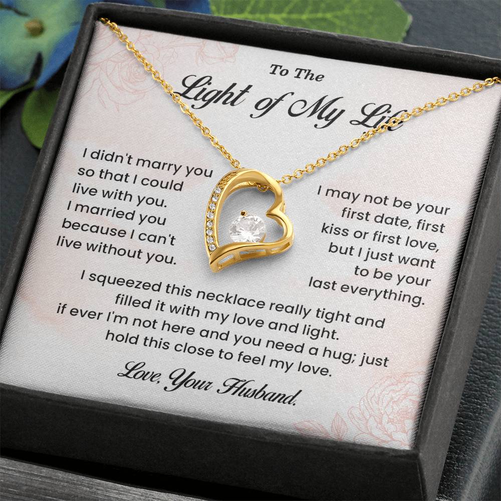 Necklace Gift for Wife – Light of My Life Card