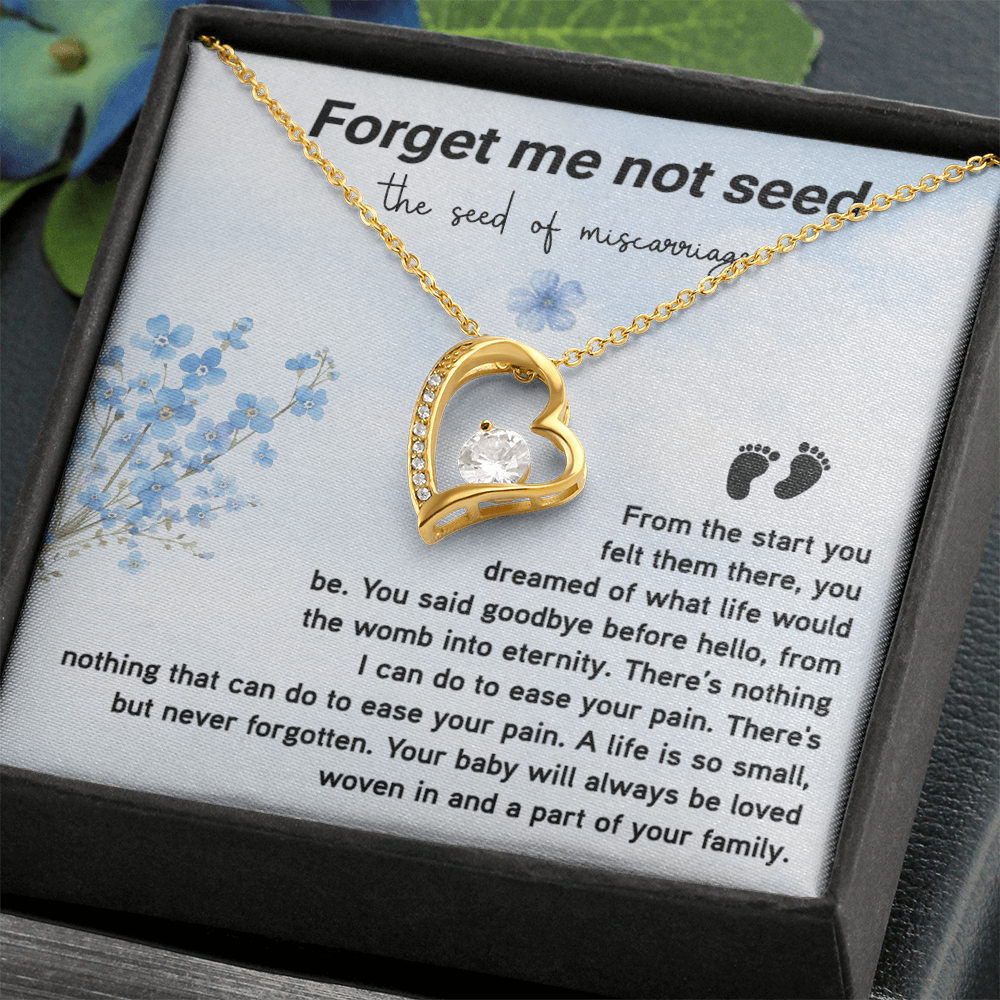 Forget Me Not Seed the seed of miscarriage Necklace
