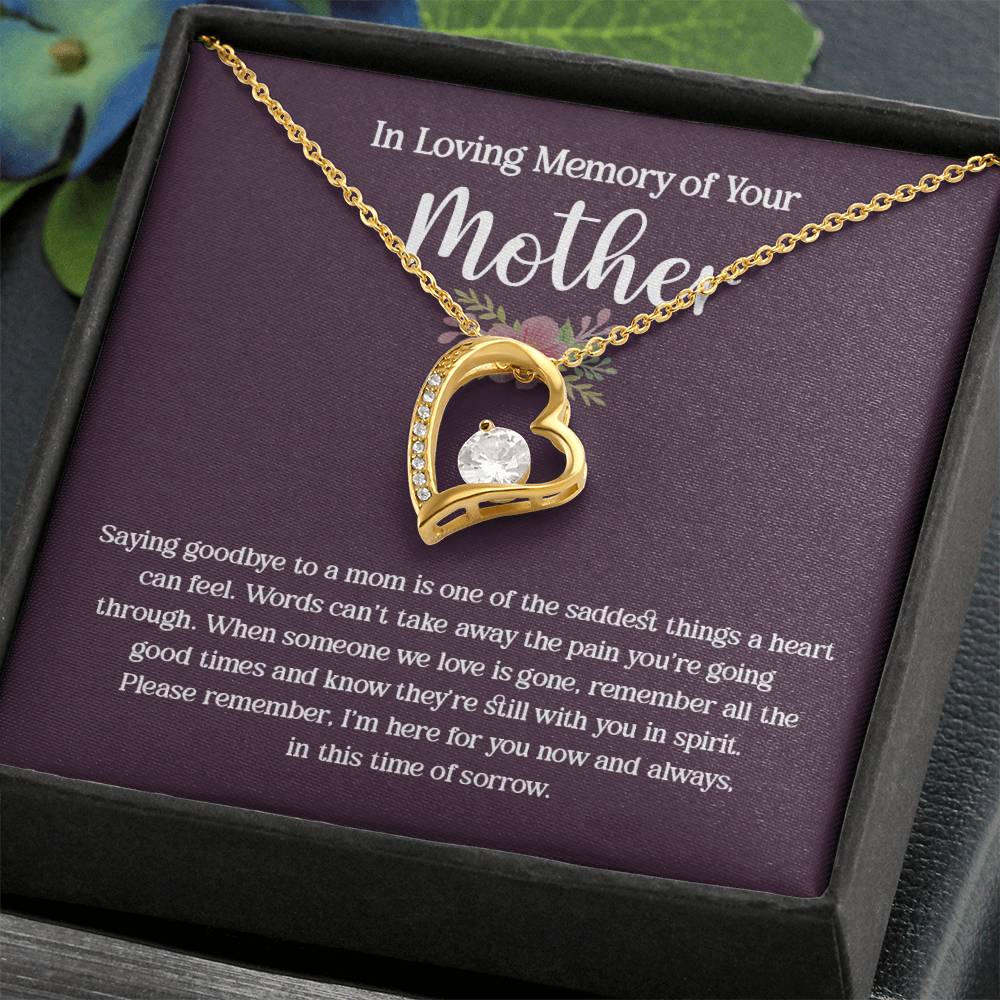 In Loving Memory Necklace For Mother – Heartfelt Memorial Jewelry Gift, Always With You In Spirit, Sentimental Keepsake For Comfort And Support During Loss