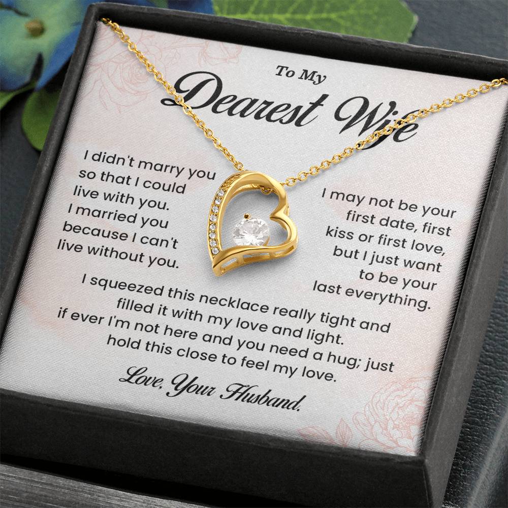 Dearest Wife Necklace Gift from Husband – Gift Box