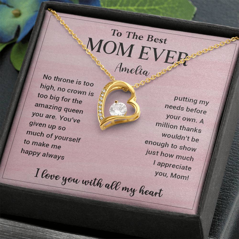 To The Best Mom Ever Amelia Necklace