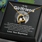 To My Girlfriend Necklace Gift with Moon Card