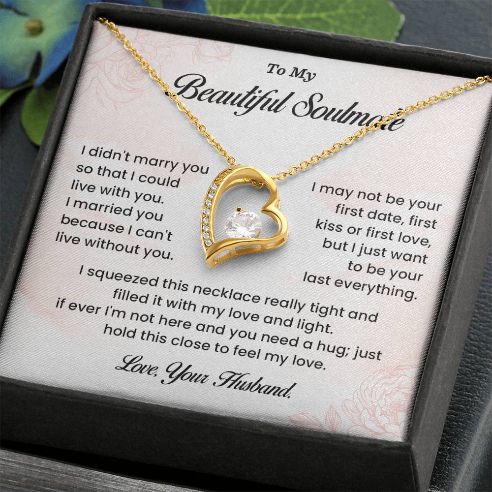 Beautiful Soulmate Necklace Gift from Husband Box