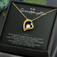 Granddaughter Heart Necklace Gift with Loving Message