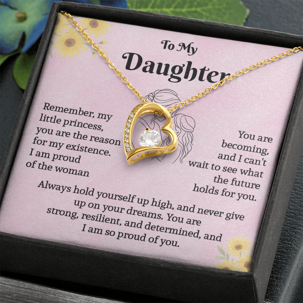To My Daughter Necklace Proud and Resilient Messaged