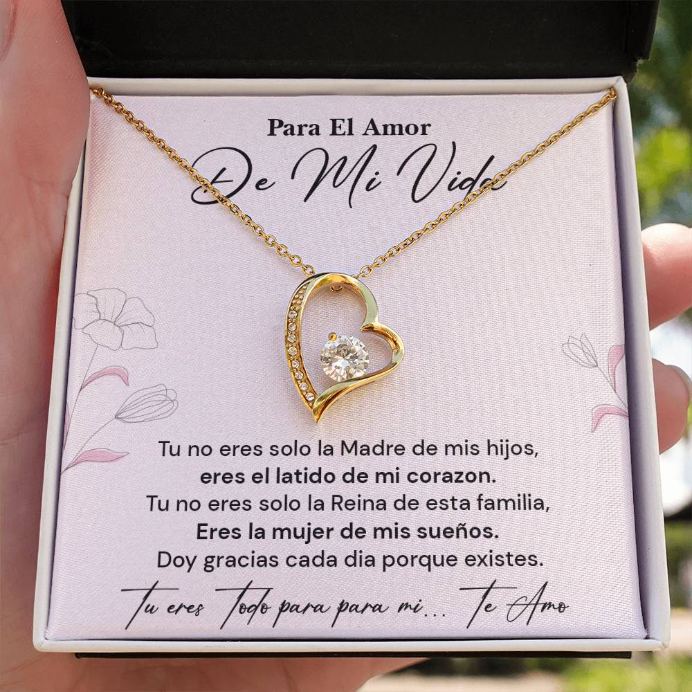 Collar Para El Amor De Mi Vida Regalo Romántico Para Esposa Latido De Mi Corazón Reina De La Familia Joyería Sentimental Para Esposa Collar Con Frase De Amor Regalo Romántico Para Mujer Especial Collar Con Mensaje De Amor Infinito