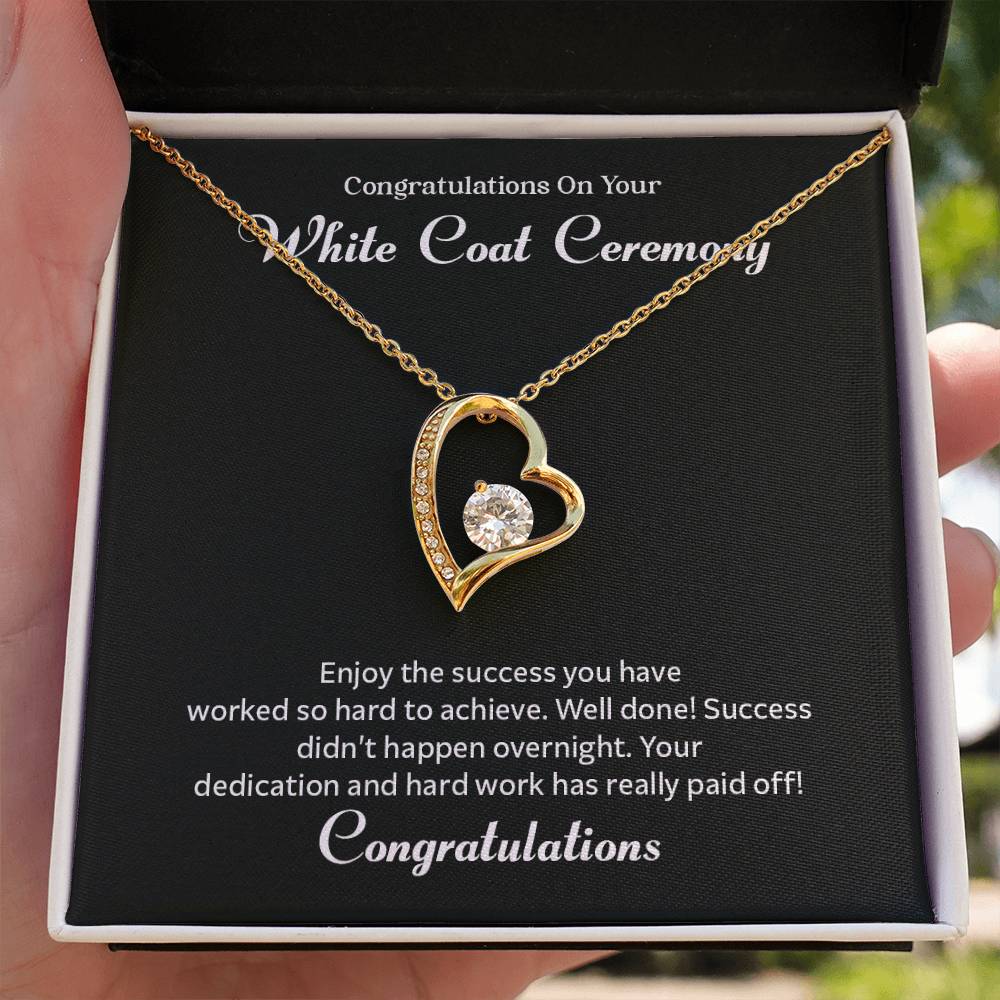 Congratulations On Your White Coat Ceremony Congratulations Necklace Inspirational Jewelry Gift Meaningful Gift For Graduates Proud Of Your Journey Necklace Celebrate Your Success Necklace Emotional Connection Necklace Jewelry For Inspiring Confidence