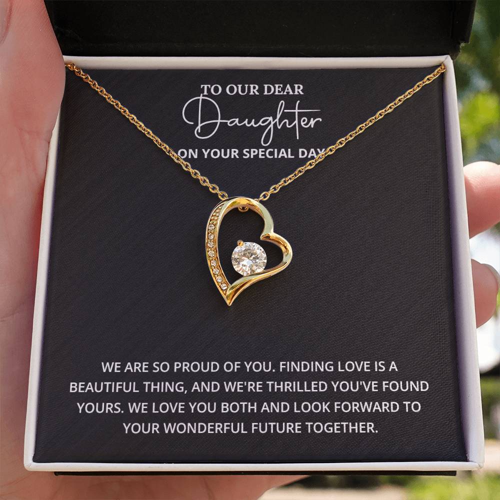 To Our Dear Daughter Daughter Engagement Necklace Engagement Gift For Daughter Sentimental Gift For Daughter’s Engagement Jewelry Gift For Daughter’s Engagement Daughter’s Special Day Necklace Meaningful Gift For Daughter’s Engagement