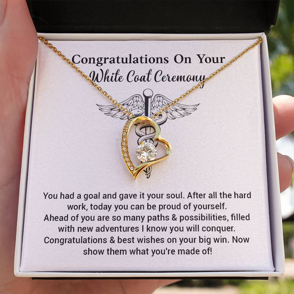 Congratulations On Your White Coat Ceremony Congratulations Necklace Inspirational Jewelry Gift Meaningful Gift For Graduates New Adventures Necklace Motivational Jewelry Personal Growth Jewelry Best Wishes Necklace