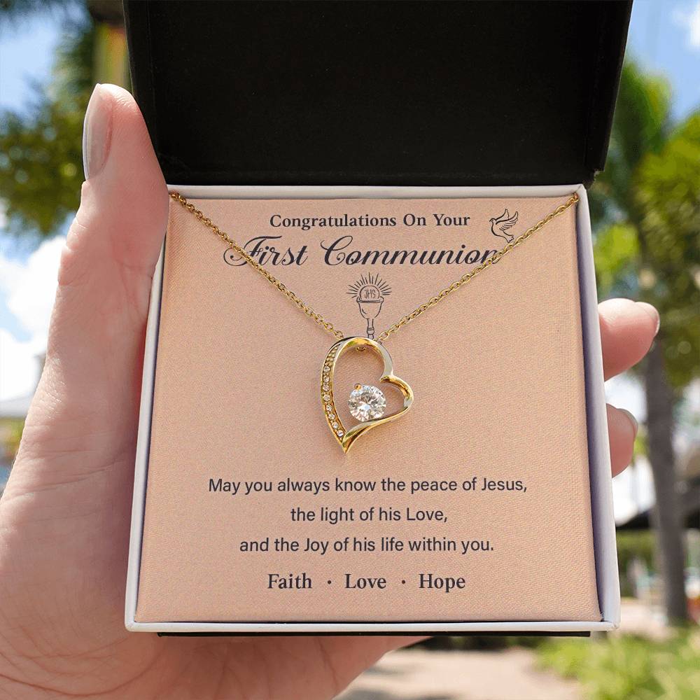 Congratulations On Your First Communion necklace for presence of Jesus thoughtful gift for first communion special occasion gift for first communion meaningful gift for first communion first communion necklace gift gift for first communion