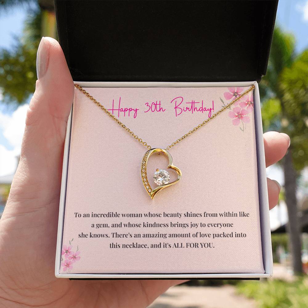 Happy 30th Birthday Necklace Birthday Celebration Necklace Gift 30th Birthday Necklace Gift Jewelry For Amazing Women Special Birthday Necklace For Her Necklace For Joyful Woman Beauty From Within Necklace Gift Necklace For Her 30th Birthday