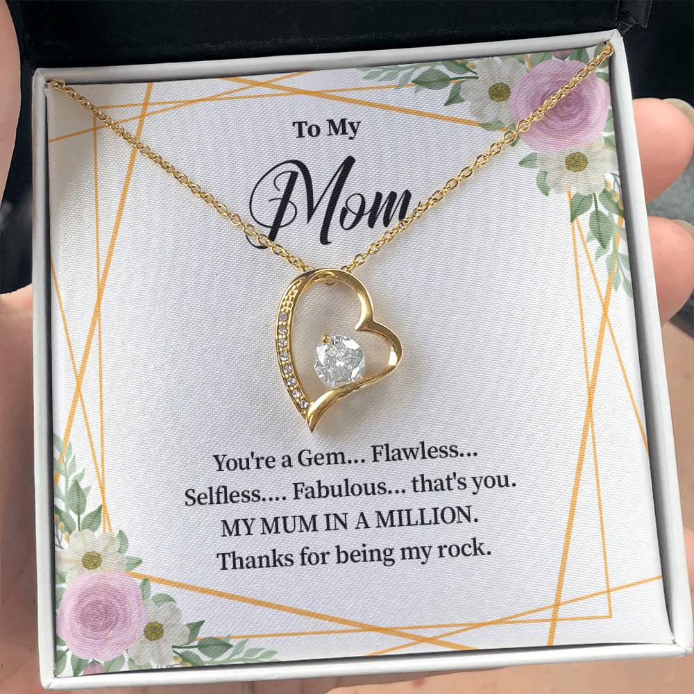My Mom in a Million Necklace Gift with Message Card
