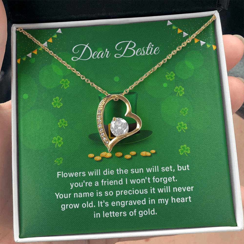 Dear Bestie, Friends Forever Keepsake Timeless Bonds Of Friendship Heartfelt Sentiments For Friends Golden Memories Jewelry Celebrate Our Connection Friendship Appreciation Gift Best Friend Love Necklace Gift From Brother, Sister