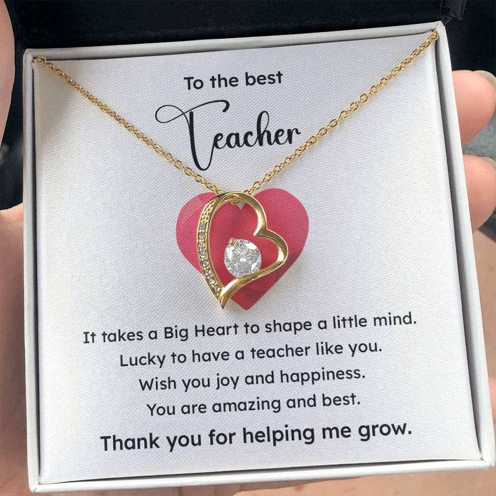 To The Best Teacher Best Teacher Gift Teacher Appreciation Necklace Lucky To Have You Necklace Unique Gift For A Great Teacher Emotional Connection Necklace Supportive Gift For Teachers You Are The Best Necklace