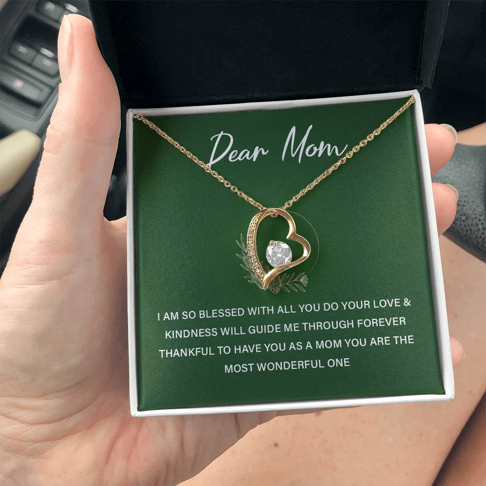 Dear Mom Blessed To Have You Necklace Love You Mom Necklace Best Mom Ever Necklace Eternal Bond With Mom Necklace Meaning Thoughtful Gift For Mindful Gift For Mom Necklace For Family Bond Dear Mom Necklace Gift