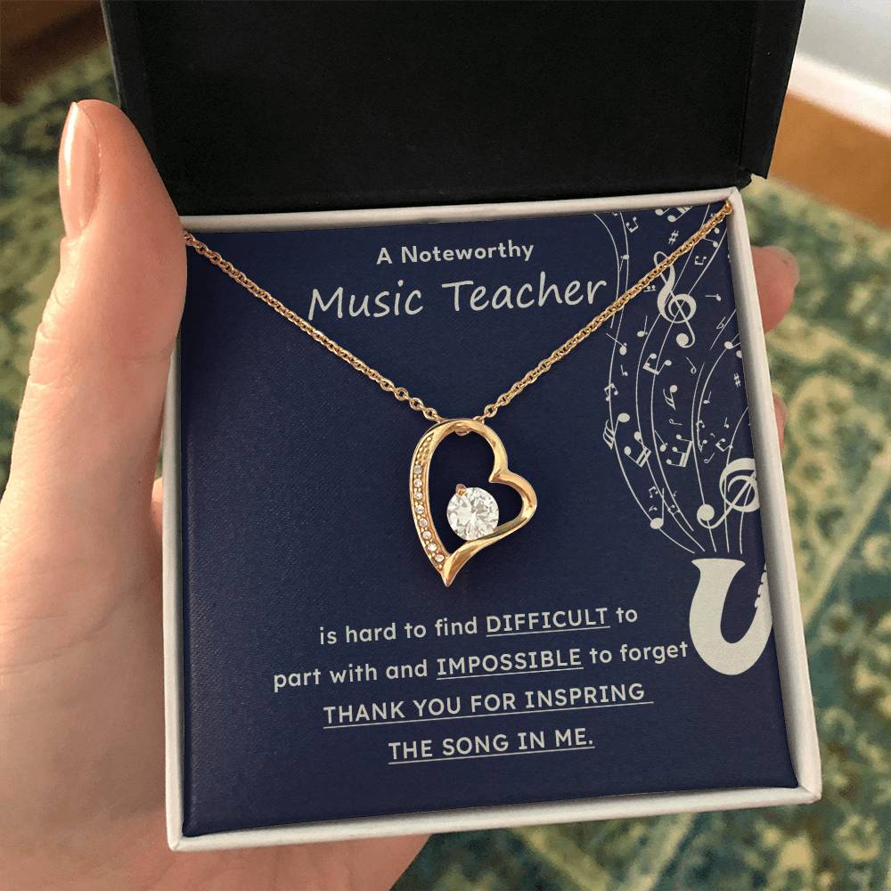 A Noteworthy Music Teacher Artistic Expression Jewelry Melodic Journey Necklace Passion For Music Necklace Soulful Artistry Jewelry Musical Journey Gift Creative Flow Necklace Inspiring Art Jewelry Imaginative Sound Jewelry Cultural Expression Necklace