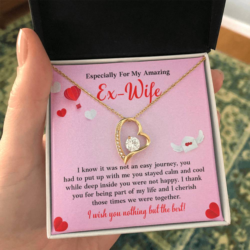 Especially For My Amazing Ex-wife, Necklace Gift Sentimental Ex-wife Jewelry Thank You Necklace Gift Necklace With Emotional Message Meaningful Jewelry For Ex-wife Memories Together Necklace