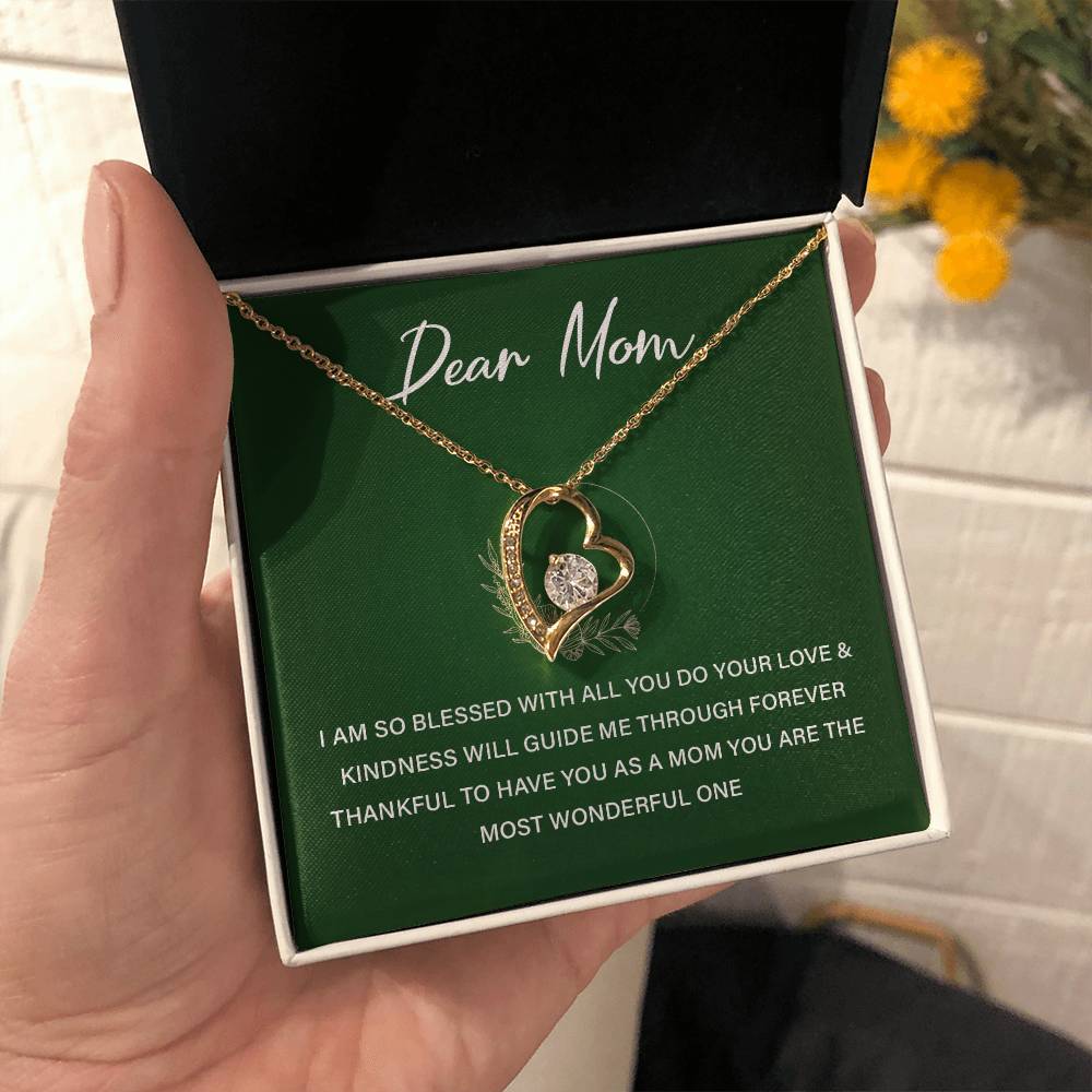 Dear Mom Blessed To Have You Necklace Love You Mom Necklace Best Mom Ever Necklace Eternal Bond With Mom Necklace Meaning Thoughtful Gift For Mindful Gift For Mom Necklace For Family Bond Dear Mom Necklace Gift