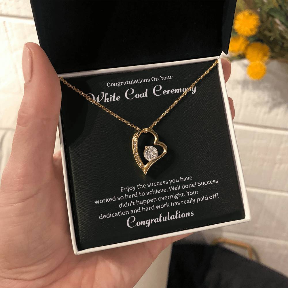 Congratulations On Your White Coat Ceremony Congratulations Necklace Inspirational Jewelry Gift Meaningful Gift For Graduates Proud Of Your Journey Necklace Celebrate Your Success Necklace Emotional Connection Necklace Jewelry For Inspiring Confidence