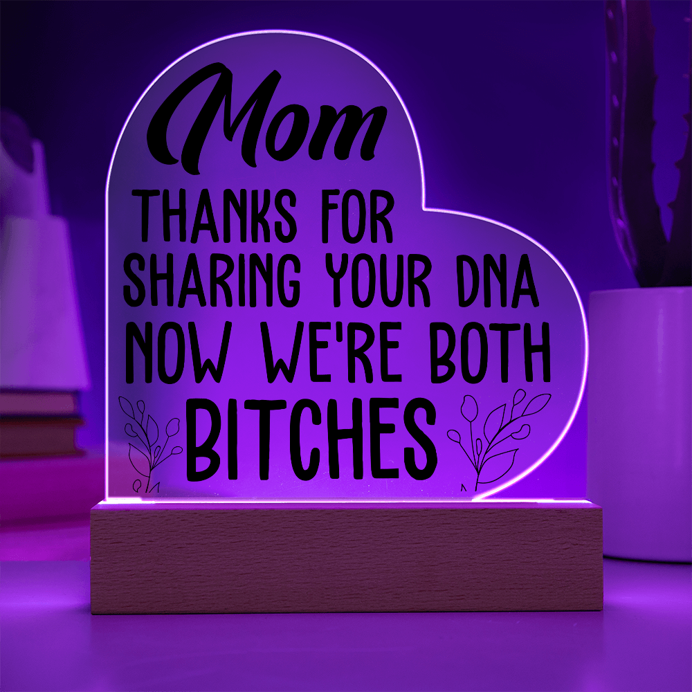Funny Mom Acrylic Gift - LED Light Up Acrylic Plaque - Best Mom Gift