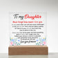 To My Daughter – Inspirational LED Plaque
